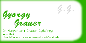 gyorgy grauer business card